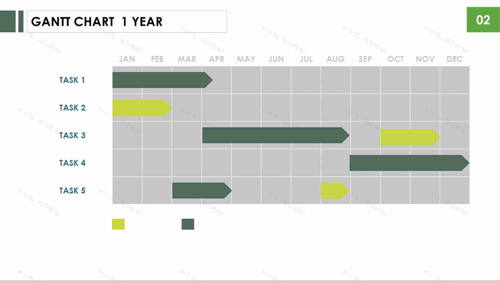 大气高端商务PPT甘特图模板-2