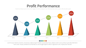 带折线数据PPT柱形图模板