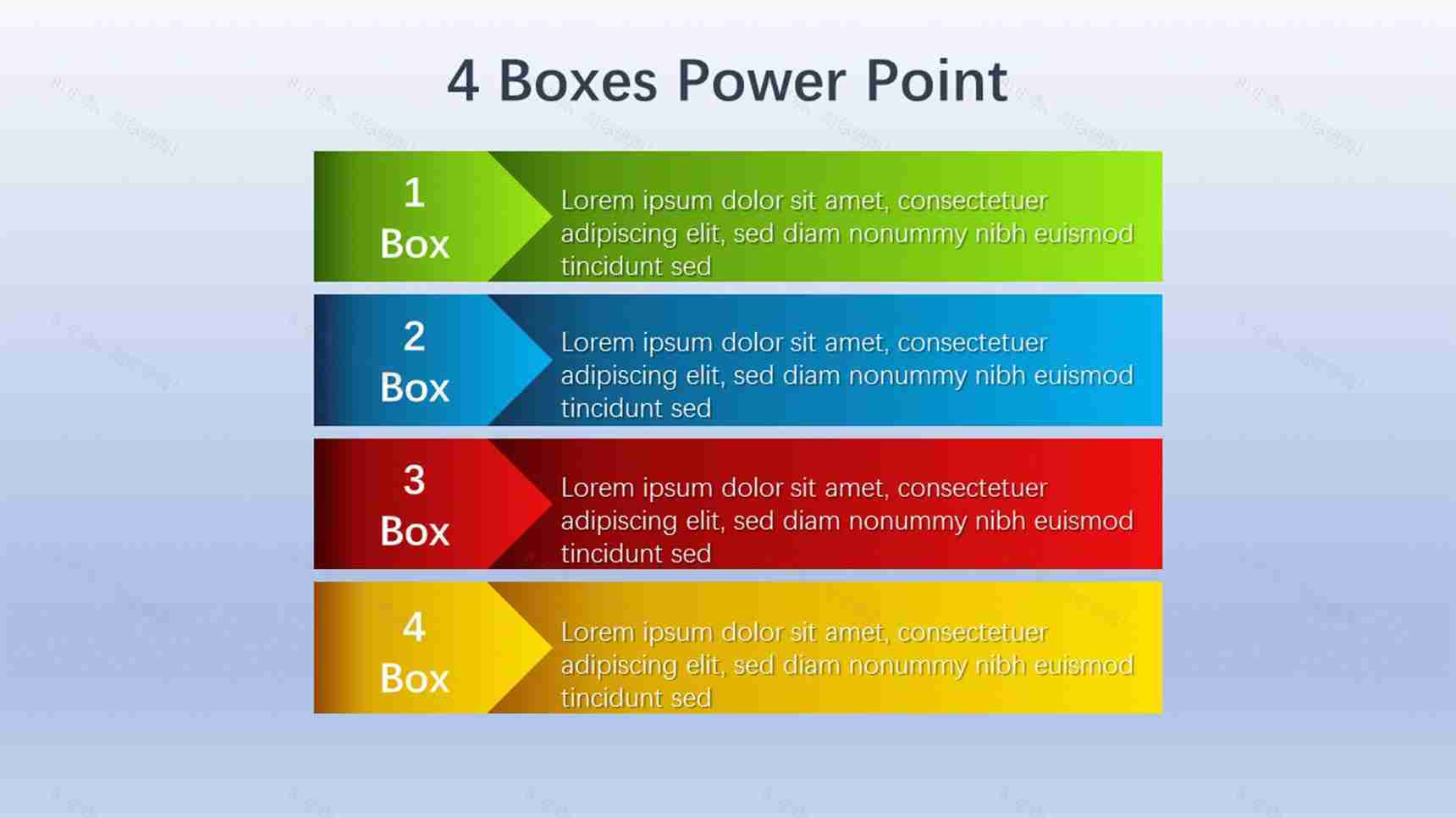 多彩步骤流程图PPT图表模板素材-1