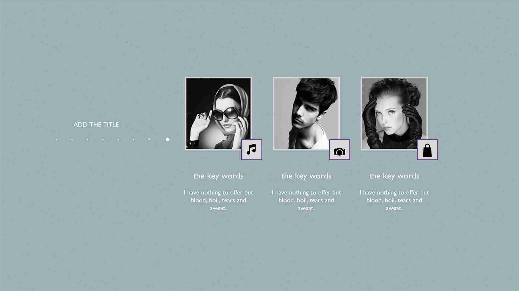 蓝色简洁大气流程图PPT图表-1