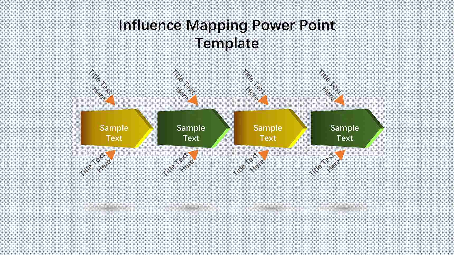 微立体商务箭头流程图PPT模板素材-1