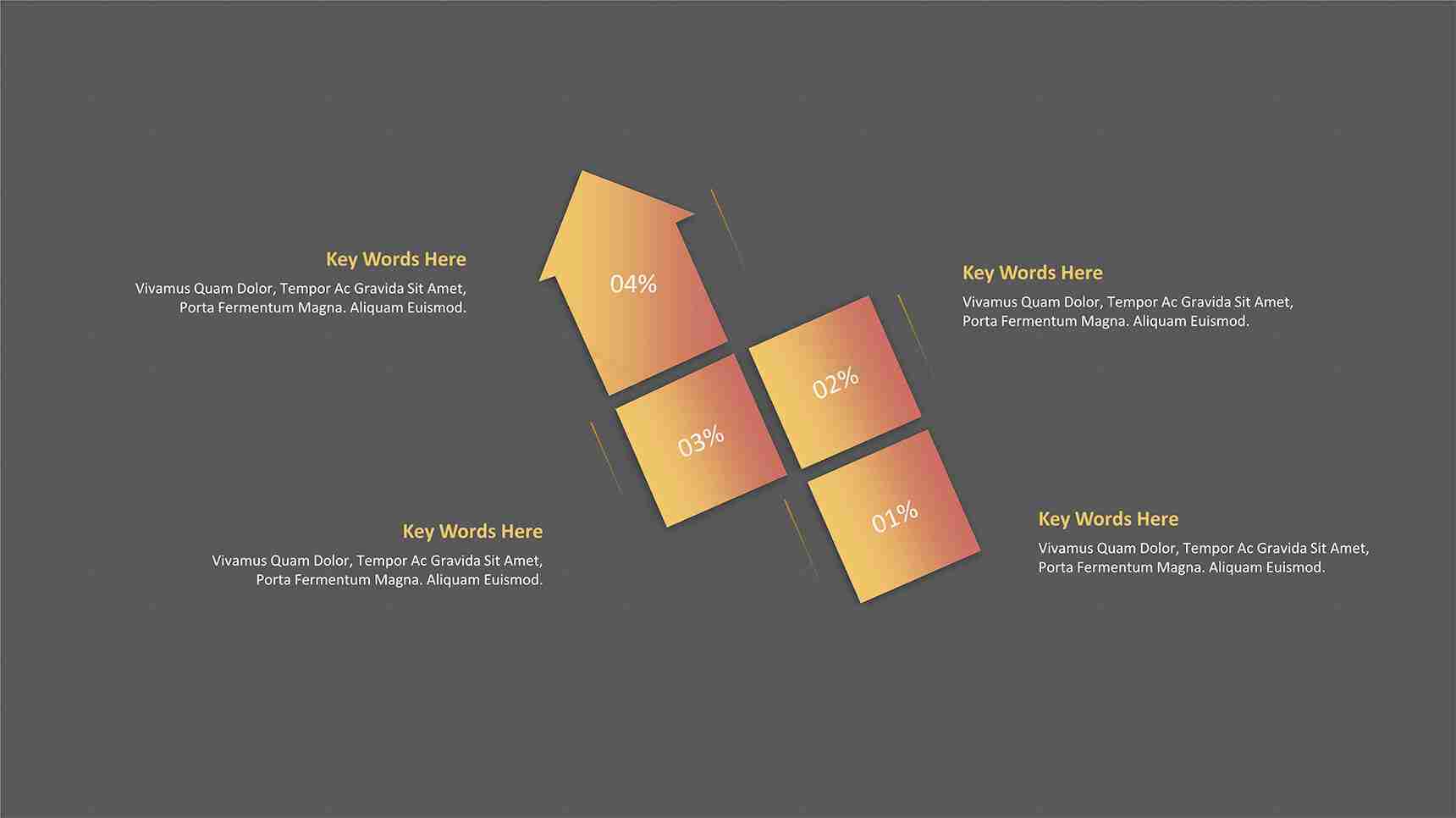 创意时尚箭头时间轴图表PPT模板-1