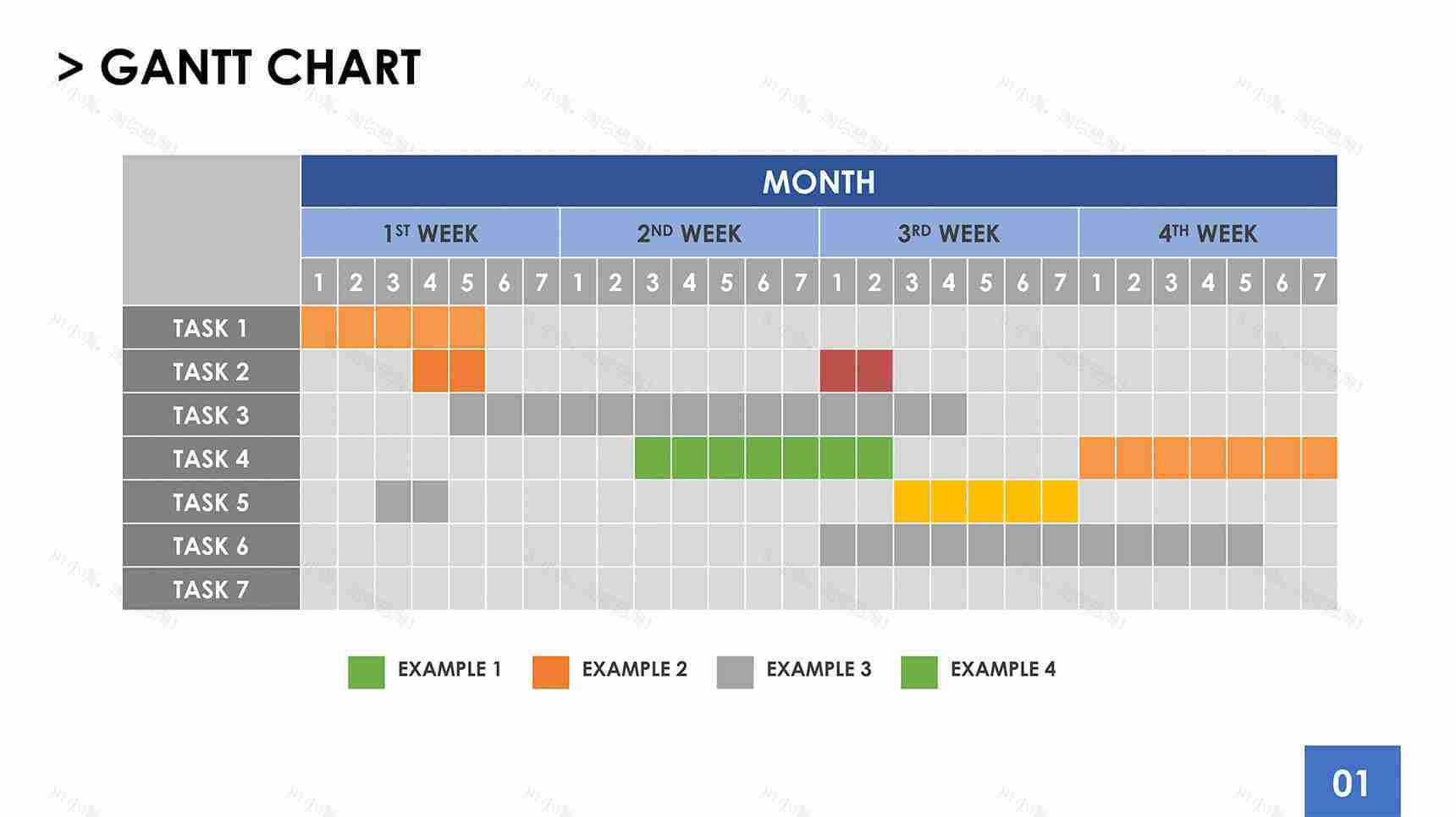 稳重色彩甘特图商业图表-1