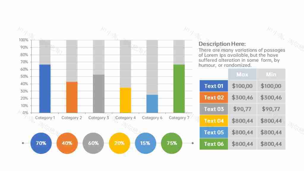 柱状图数据分析PPT图表-1