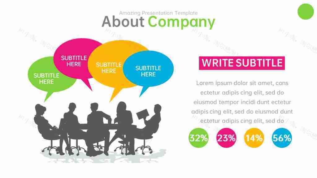 多彩商务风数据展示多功能图表合集PPT图表模板-10