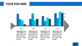 高端商务数据图表柱状图