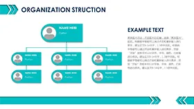 商务实用清新蓝绿组织架构图商业图表