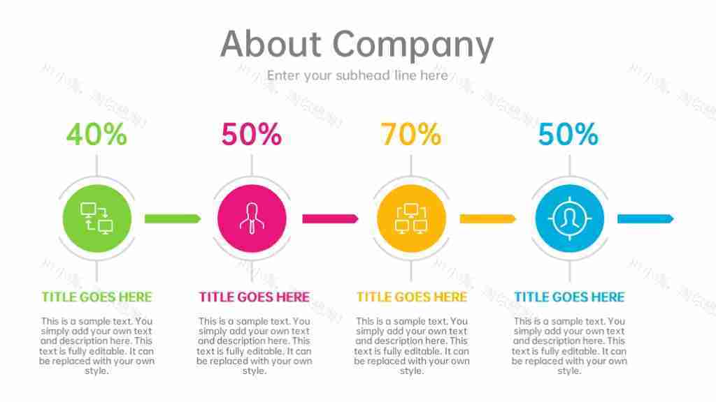 多彩商务数据图表合集占比分析PPT图表模板-16