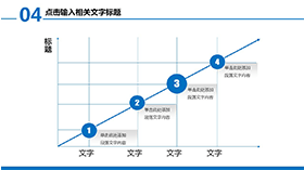 简洁线形数据分析PPT折线图模板