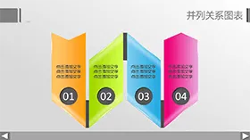 四配色立体PPT图表