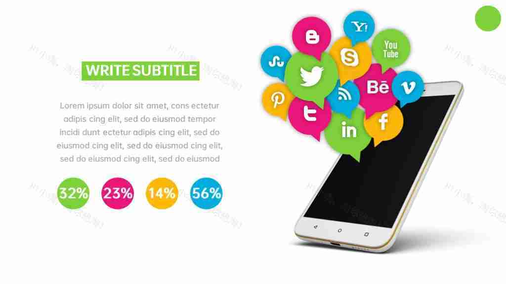 多彩商务风数据展示多功能图表合集PPT图表模板-5