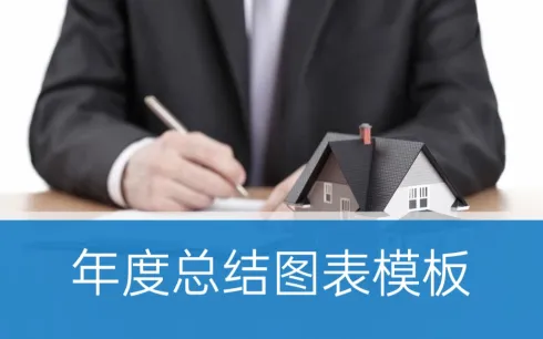 商务风企业年度总结数据统计图表合集PPT图表模板