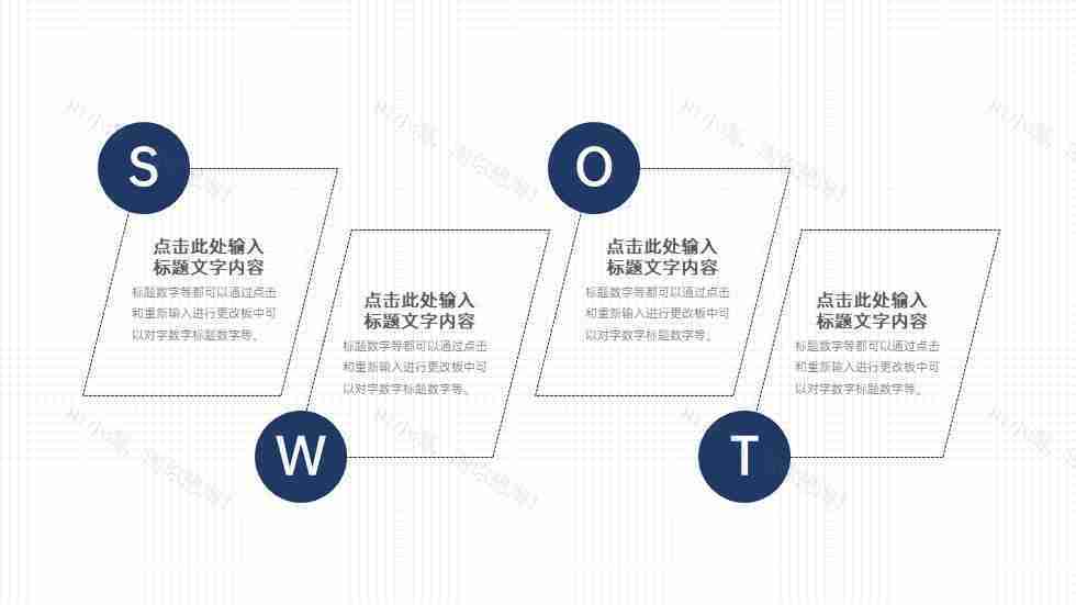 简约风SWOT分析图优势劣势机会威胁PPT图表模板-11