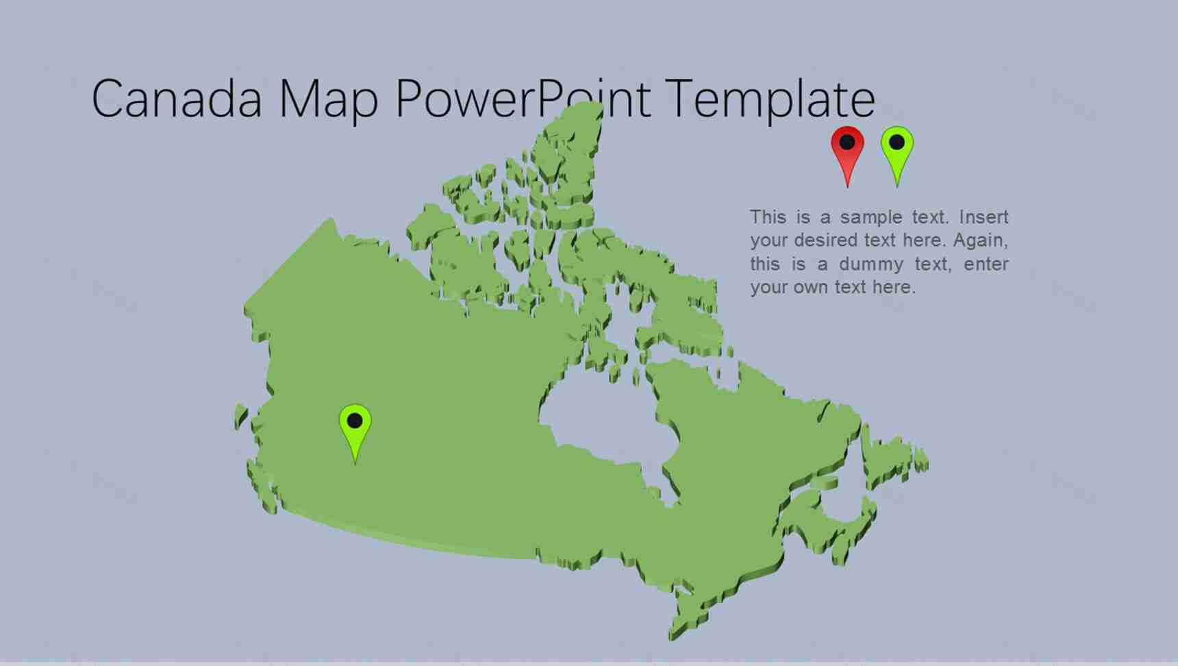 绿色商务美洲世界地图PPT图表模板-1