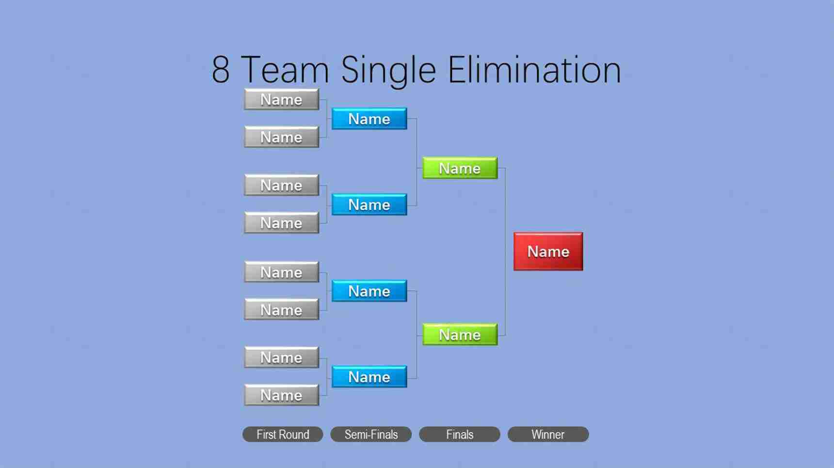 简约商务组织流程图PPT图形结构-1