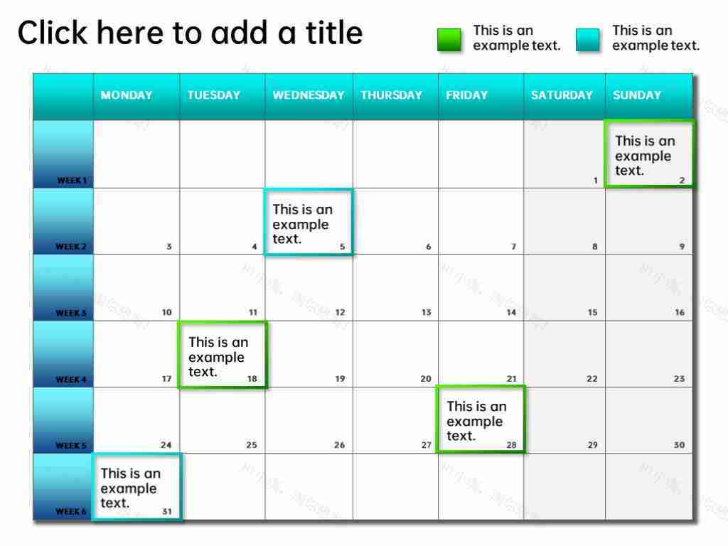 商务工作安排甘特图PPT图表模板-1