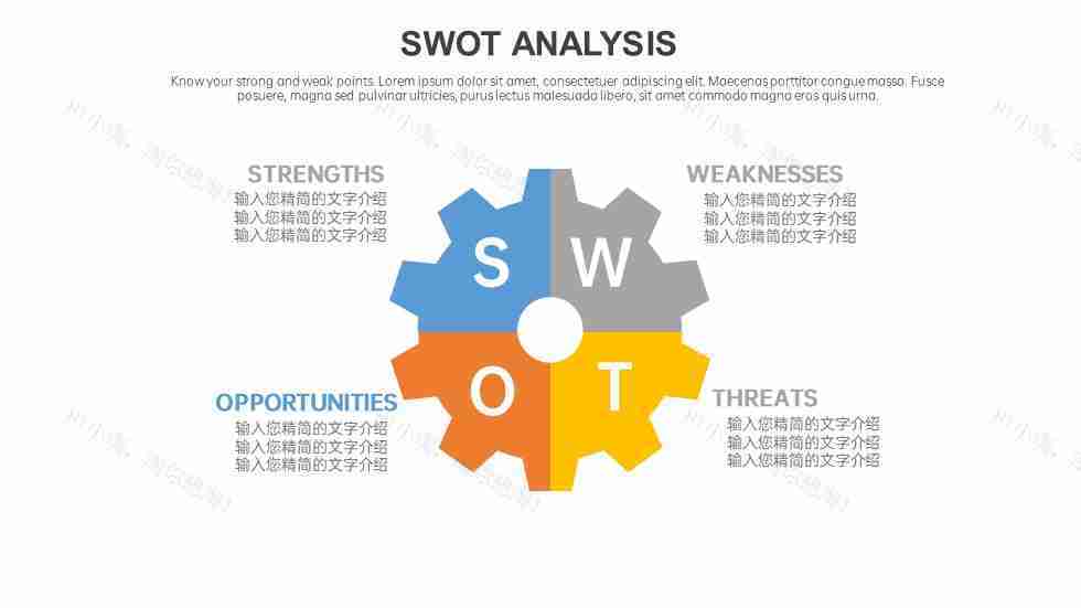 商务优质企业SWOT分析图PPT图表模板-53