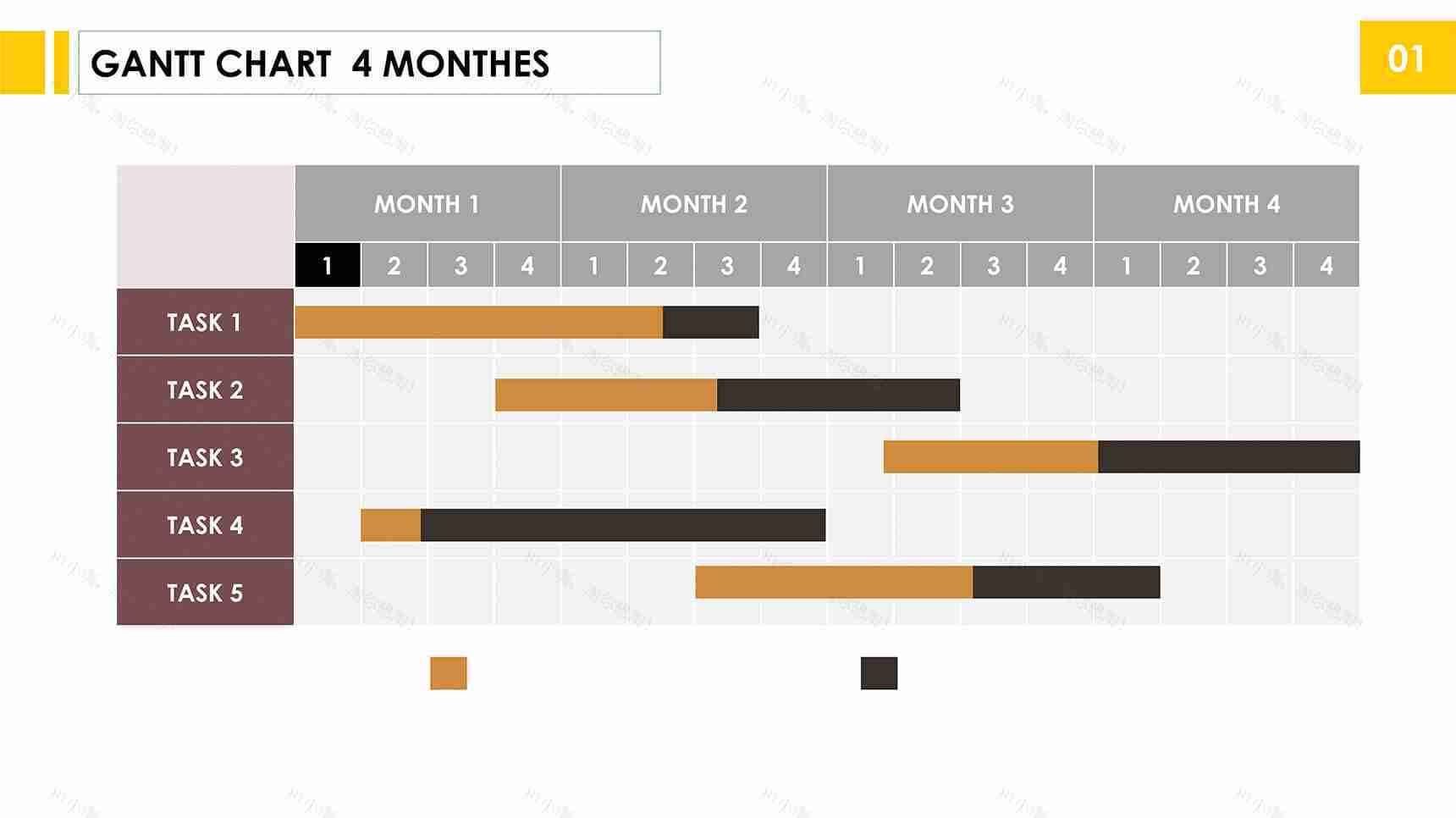 高端商务甘特图商业图表-3