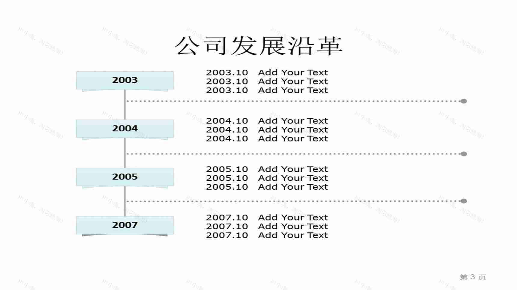 时间线PPT模板素材合集-3