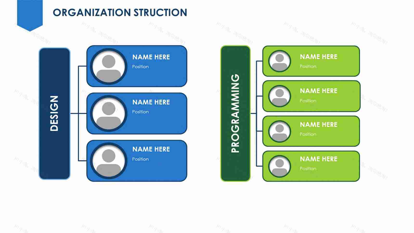 简洁内容组织PPT结构图形-1