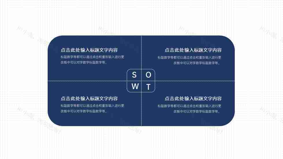 简约风SWOT分析图优势劣势机会威胁PPT图表模板-22