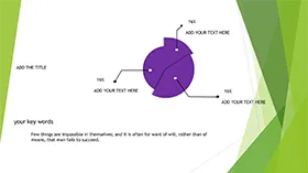 清新简洁大气饼状图PPT图表