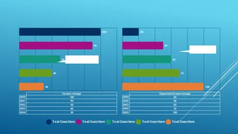 数据清晰比对甘特图PPT模板