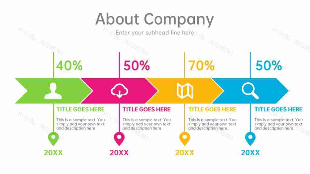 多彩商务数据图表合集占比分析PPT图表模板-12