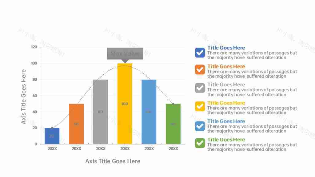 柱状图数据走势PPT图表-1