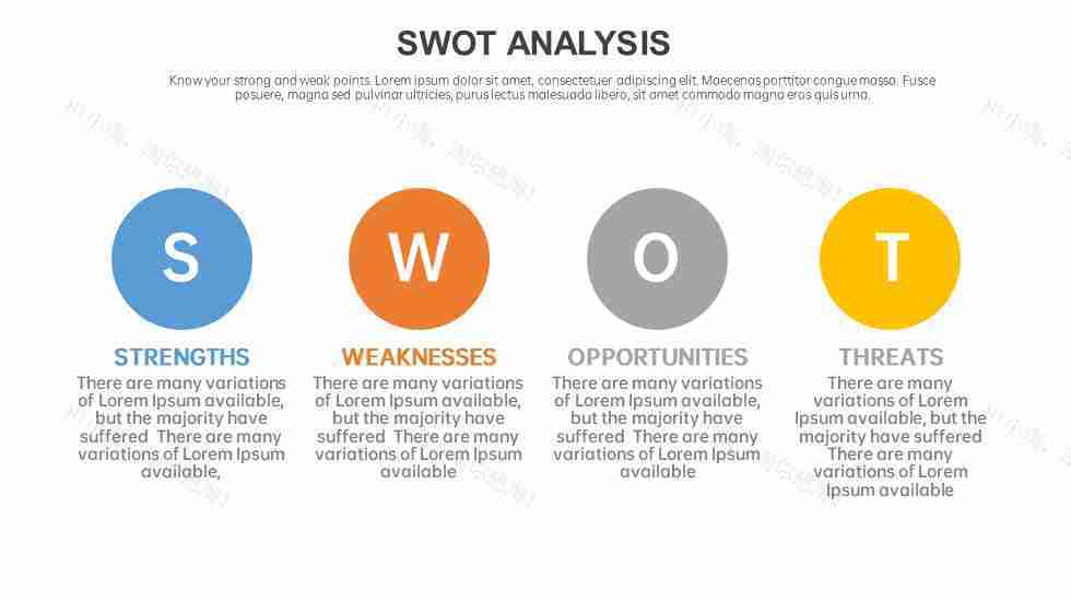 商务优质企业SWOT分析图PPT图表模板-42