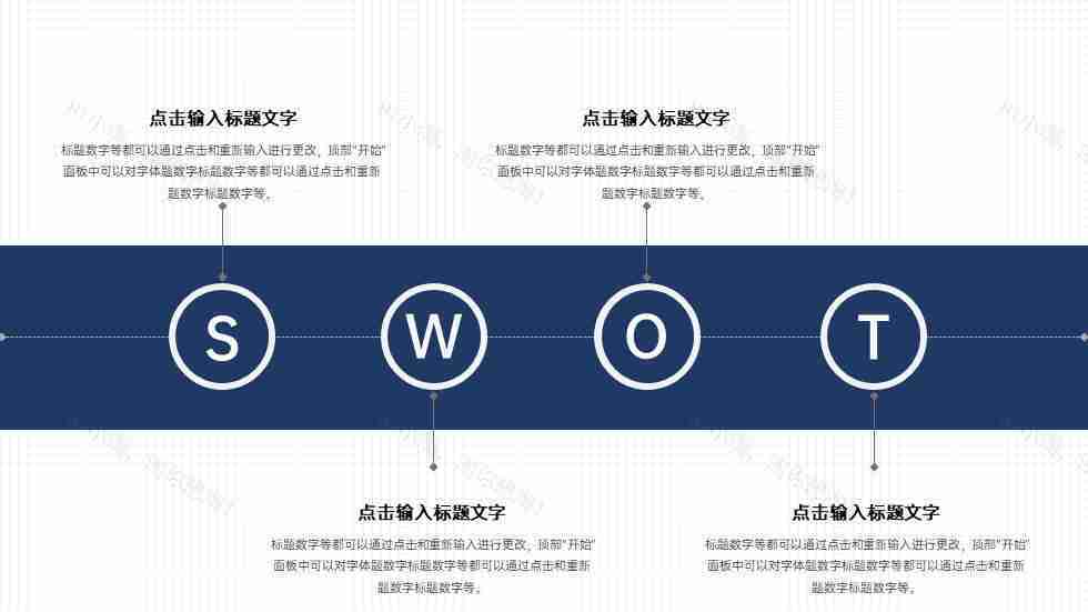 简约风SWOT分析图优势劣势机会威胁PPT图表模板-33