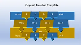 微立体简洁时间轴说明PPT图表模板