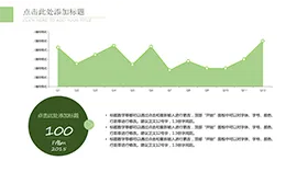 清新简约数据图表面积图