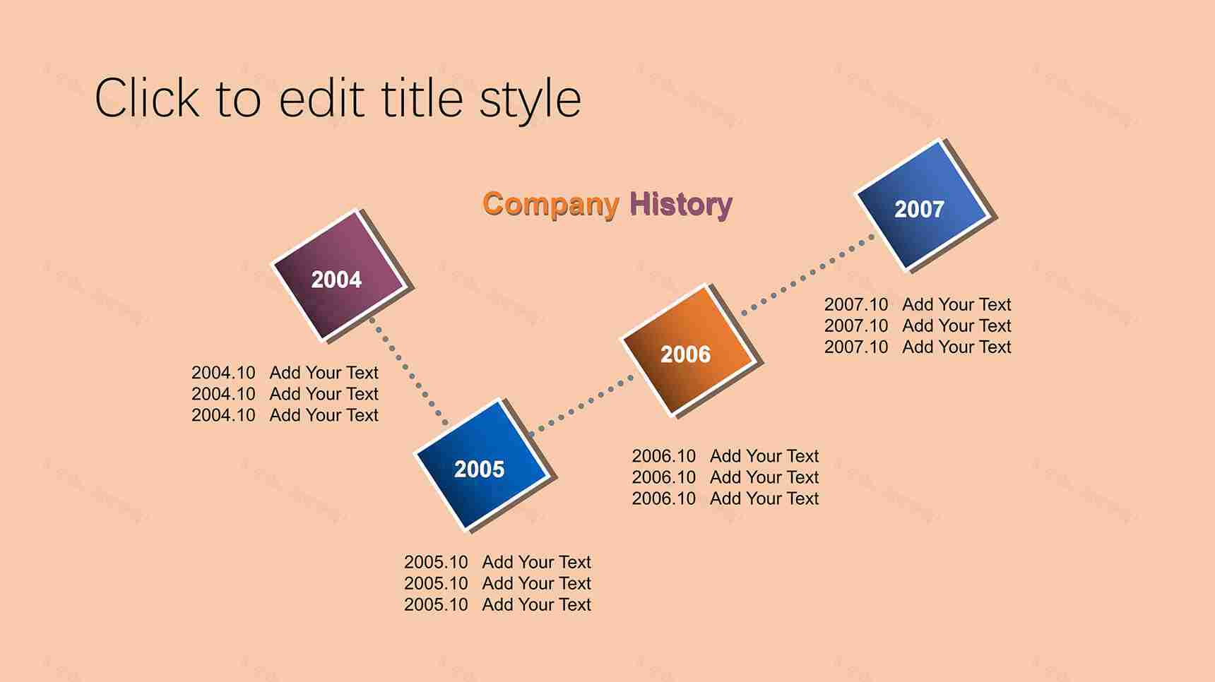 清新简约时间轴PPT图表模板-1
