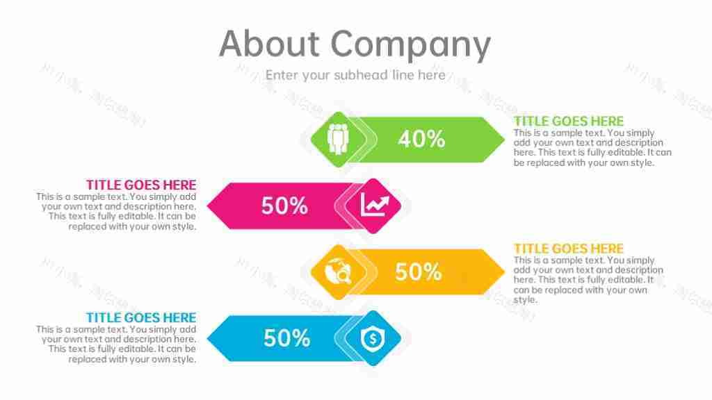 多彩商务数据图表合集占比分析PPT图表模板-7