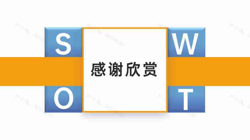 时尚创意项目SWOT分析图PPT图表模板-21