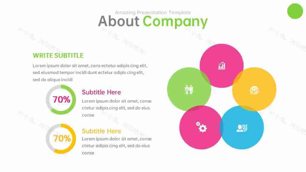 多彩商务风数据展示多功能图表合集PPT图表模板-18