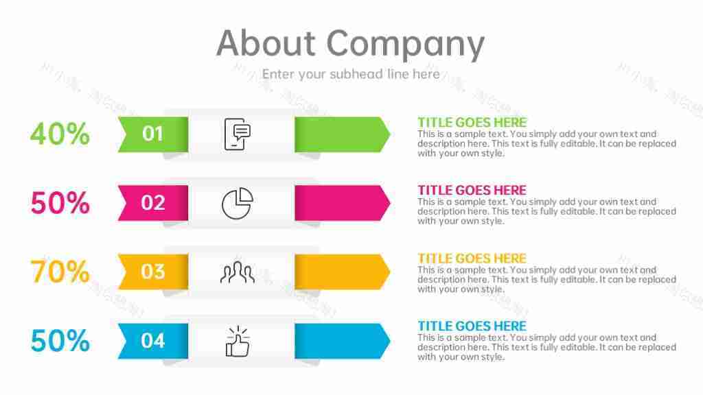 多彩商务数据图表合集占比分析PPT图表模板-9