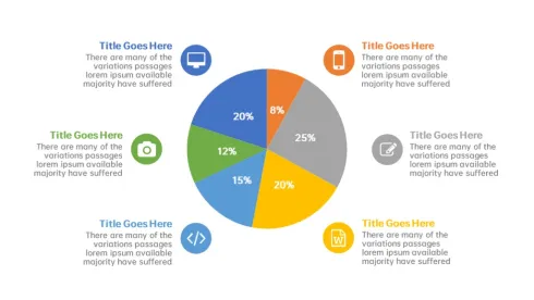 圆形数据分析饼状图PPT模板