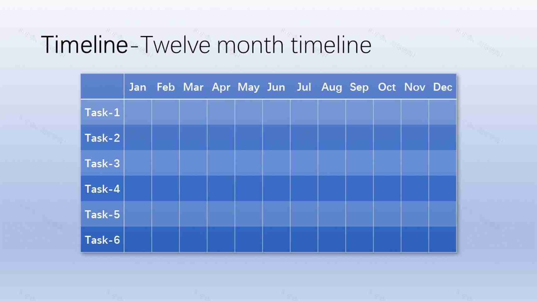 大气蓝色商务PPT表格数据图表模板-1