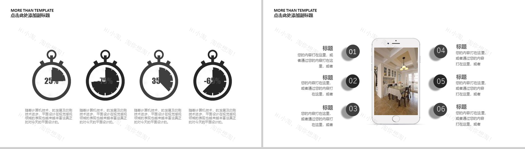 简洁实用家居装潢装修室内设计PPT模板-3
