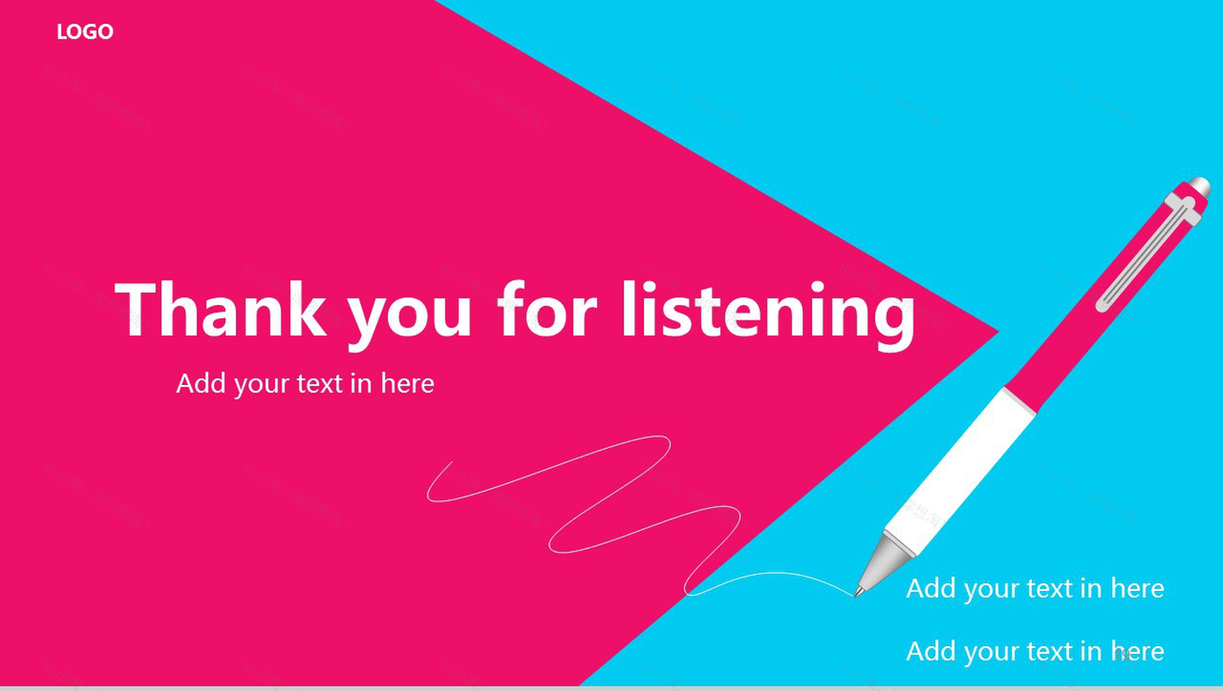 扁平粉蓝简洁清爽产品推广宣传PPT模板-10