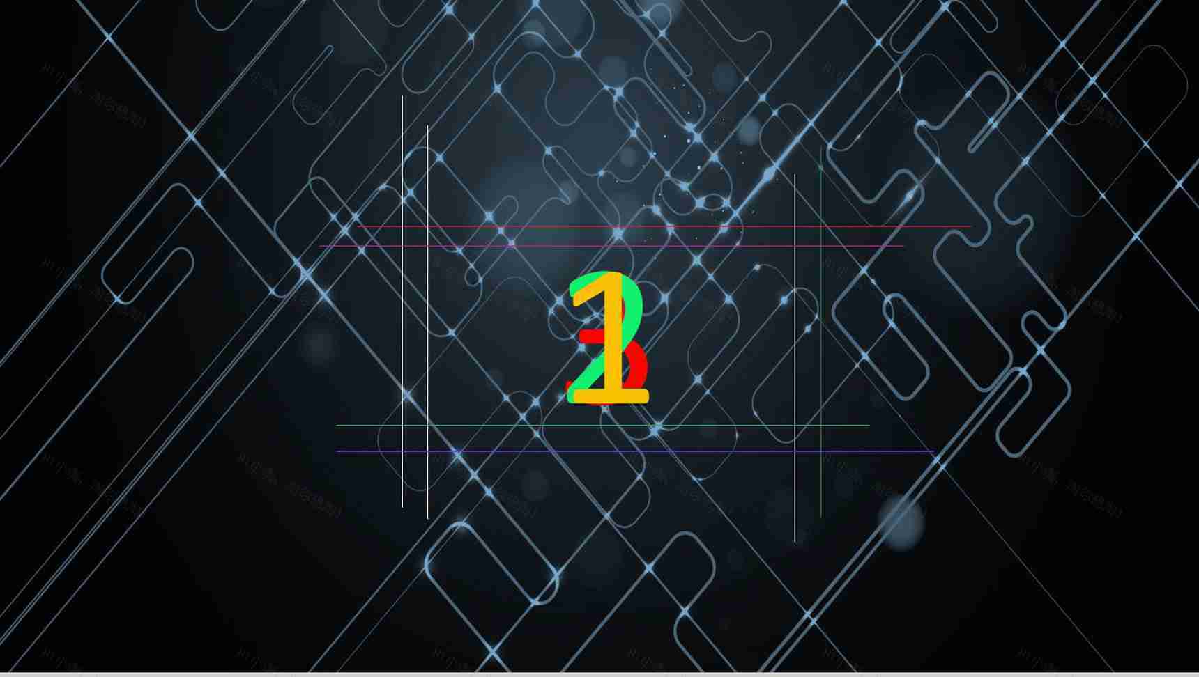 多线条相交科技倒计时PPT模板-1