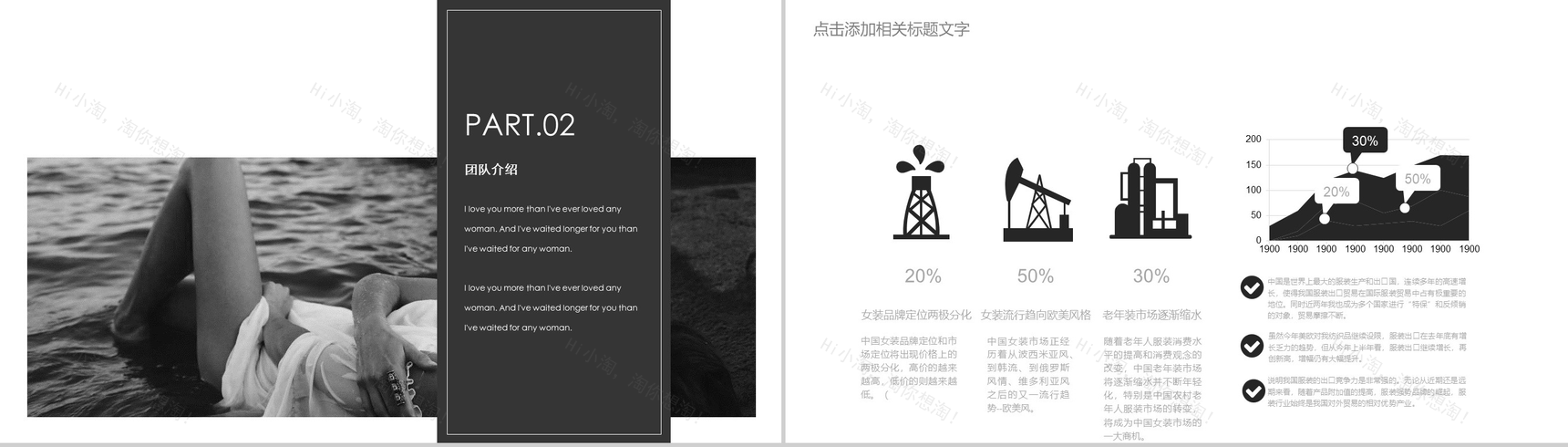 欧美大气杂志风时尚服装工作汇报PPT模板-5