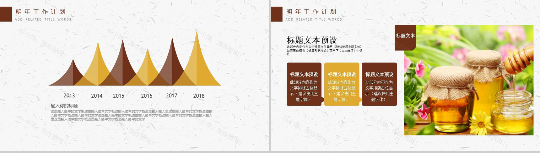 大气简约土特产蜂蜜产品推广宣传PPT模板-11