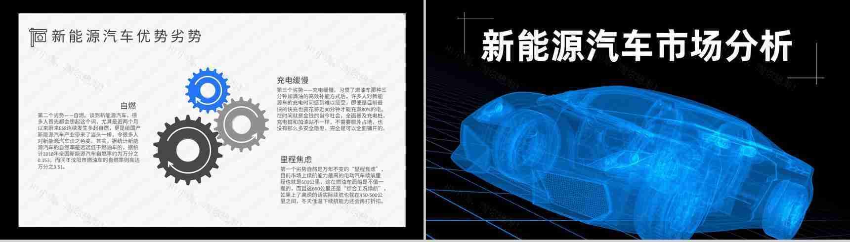 新能源汽车的市场分析发展前景及趋势优势劣势缺点发展现状PPT模板-8
