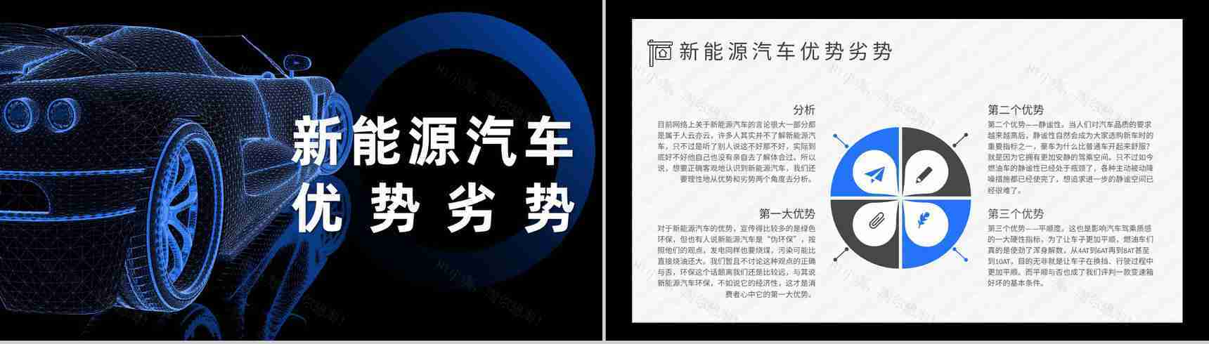 新能源汽车的优点缺点市场分析优势和劣势发展前景现状及趋势PPT模板-4