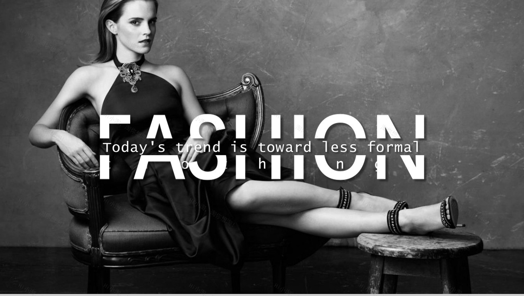 欧美大气高端时尚品牌宣传PPT模板-1