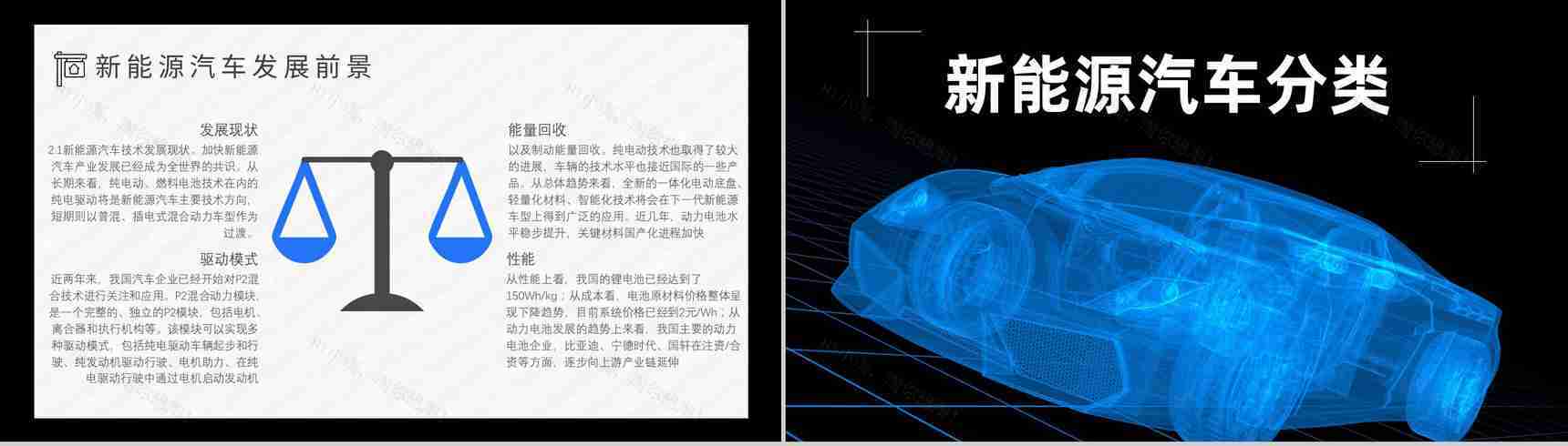 新能源汽车的市场分析发展前景及趋势优势劣势缺点发展现状PPT模板-4
