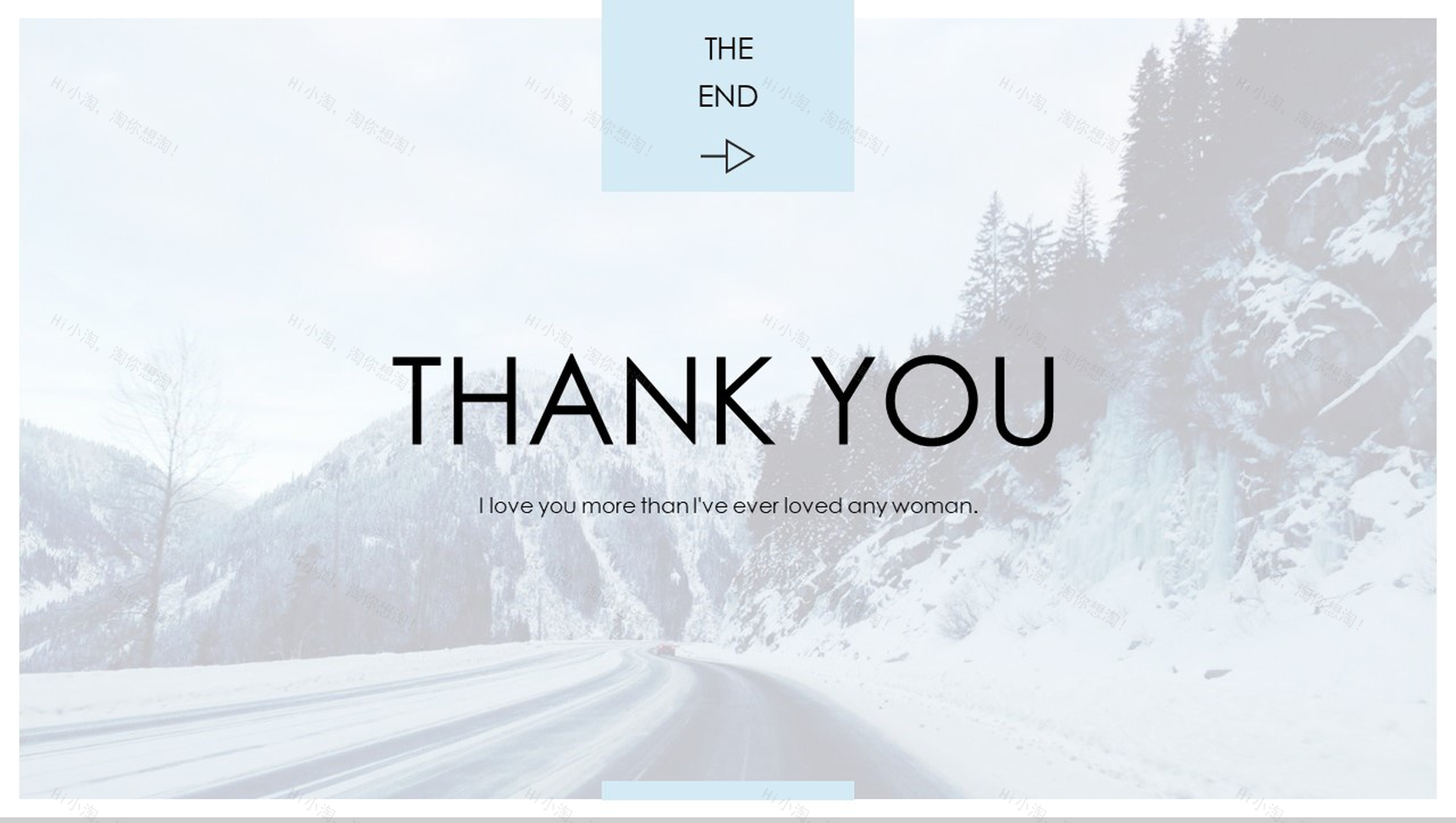 欧美大气雪景图杂志拍摄宣传PPT模板-13